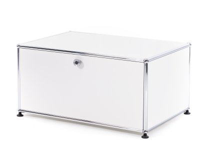 Caisson imprimante USM Haller, 75 cm, Blanc pur RAL 9010, Avec pieds