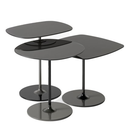 Table d'appoint Thierry, Ensemble de 3, Noir