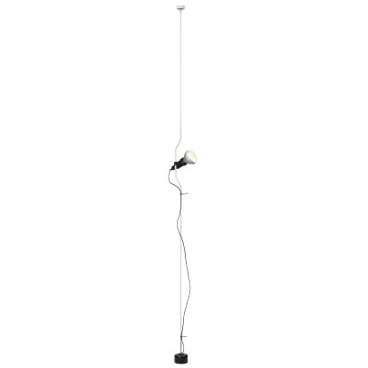 Lampadaire et plafonnier à variateur « Parentesi », Blanc, avec ampoule LED à réflecteur 12 W / 1180 lm