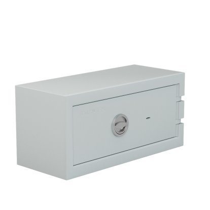 Coffre-fort Balzsafe CONNECT pour étagères USM Haller, 75 cm x 35 cm x 35 cm, Gris clair RAL 7035, Serrure à clé