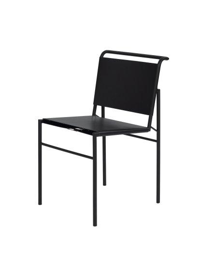 Chaise Roquebrune, Noir, Revêtement en poudre noir