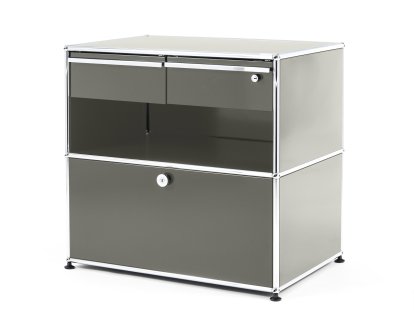 Meuble mixte Sideboard Office M USM Haller, Gris clair RAL 7035