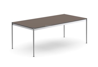 Table USM Haller, 200 x 100 cm, Stratifié, Gris chaud