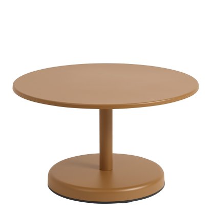 Table d'appoint Linear Steel, Ø 70 x H 40 cm, Orange brûlée