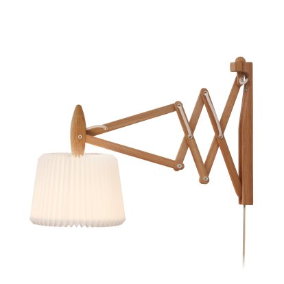 Lampe à ciseaux SAX Model 120 + 223 Wall, Plastique, Chêne clair