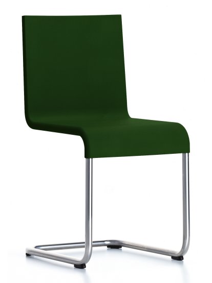 Chaise .05, Non-empilable, Vert foncé, Acier inoxydable brossé