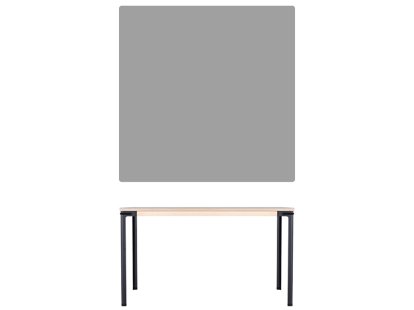 Table Seiltänzer, 75 x 120 x 120 cm, Linoleum foncé, Noir