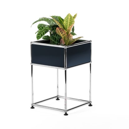 Table d'appoint USM Haller pour plantes Type 2, Bleu acier RAL 5011, 35 cm