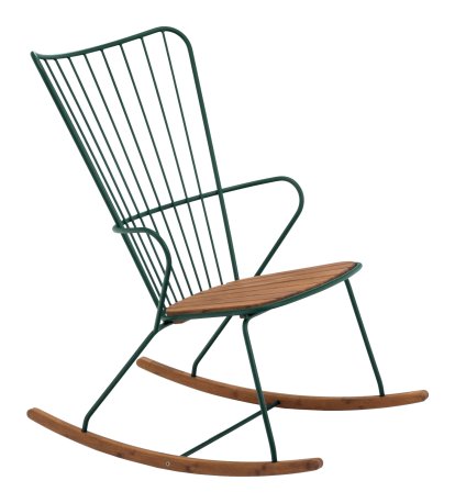 Chaise à bascule Paon, Vert sapin