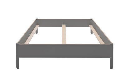 Lit double Nait, 140 x 200, Sans tête de lit, CPL anthracite