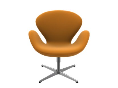 Fauteuil Swan (cygne), 40 cm, Divina Mélange, Divina Melange 521 - Orange