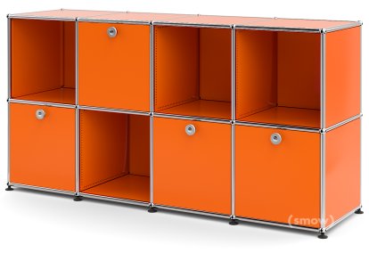 Meuble mixte Sideboard XL pour enfants USM Haller, Orange pur RAL 2004