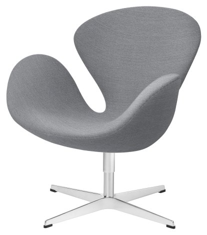 Fauteuil Swan (cygne), Hauteur spéciale 48 cm, Christianshavn, Christianshavn 1171 - Gris clair