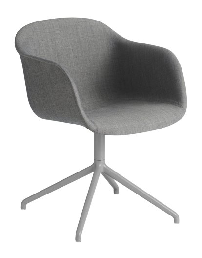 Fauteuil Fiber Swivel, Tissu Remix 133 - Gris