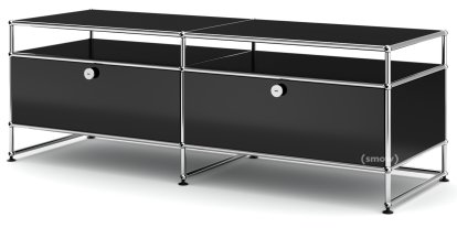 Meuble TV L USM Haller, Noir graphite RAL 9011