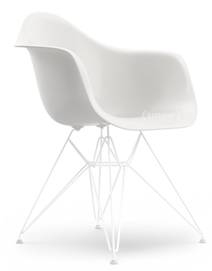 Eames Plastic Armchair RE DAR, Blanc non-RE, Sans rembourrage, Sans rembourrage, Version standard - 43 cm, Revêtement blanc