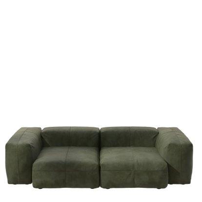Vetsak Sofa Set 2, M, Cuir - Olive, Sans coussin