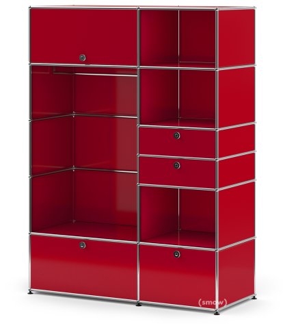 Armoire-penderie USM Haller Type 1, Rouge rubis USM