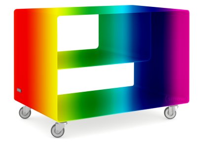 Caisson à roulettes R 106, Monochrome, Couleur au choix (RAL Classic), Roulettes industrielles