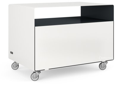 Caisson à roulettes R 107, Bicolore   , Blanc pur (RAL 9010) - Gris anthracite (RAL 7016), Roulettes industrielles