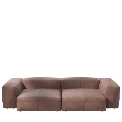 Vetsak Sofa Set 2, L, Cuir - Pierre, Sans coussin