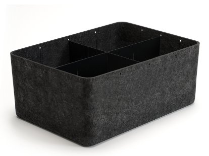 Boîte USM Inos, L 45,3 x H 19 cm, Anthracite, Séparation 3