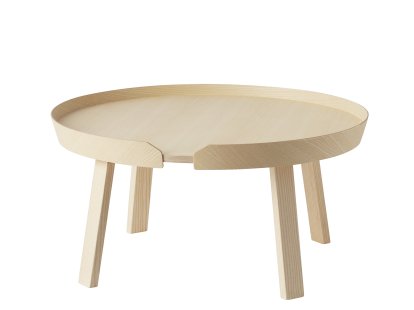 Table basse Around, Grand (H 36 x Ø 72 cm), Frêne naturel