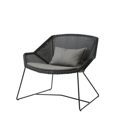 Fauteuil Breeze Lowback, Noir, Natté - Taupe
