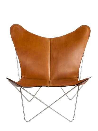 Trifolium Butterfly Chair, Noisette, Acier inoxydable 