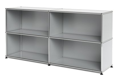 Meuble mixte Sideboard L USM Haller  ouvert, Gris clair RAL 7035
