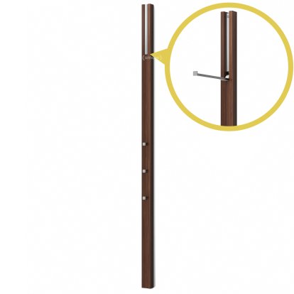 Portemanteau Line, Noyer mat, Chrome mat