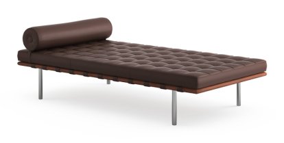 Lit de jour/banquette Barcelona Relax, Cuir Venezia - marron