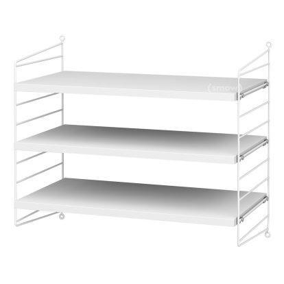 Étagère murale S String, 30 cm, Blanc, Laqué blanc