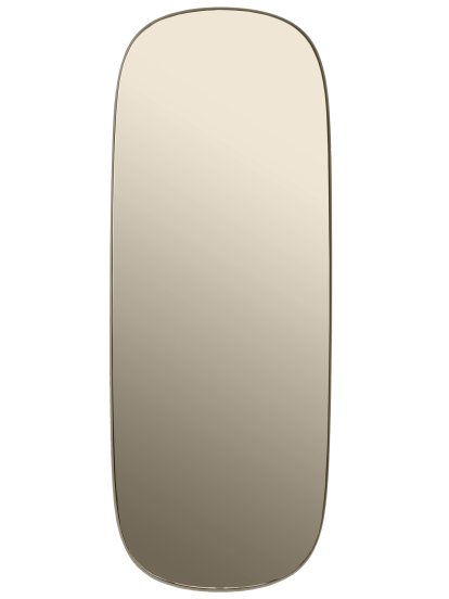 Miroir Framed , Grand, Cadre taupe / miroir teinté taupe
