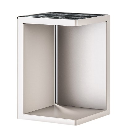 Table d'appoint Ambito, Argent, Marbre Portoro argent