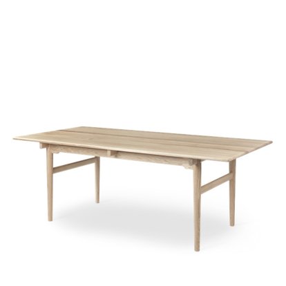 Table CH327, Chêne laqué blanc