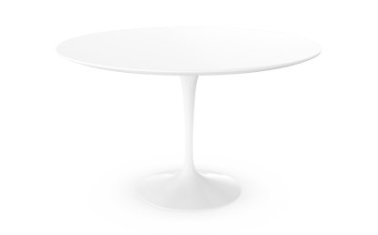 Table à manger ronde Saarinen, 120 cm, Blanc, Stratifié blanc