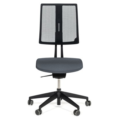 Chaise de bureau pivotante Equo, Noir, Filet, Xtreme Plus (PG0), Gris foncé YS171, C30 KST avec réglage de la profondeur d'assise, Standard 100 mm, Sans accoudoirs, Avec roulettes souples