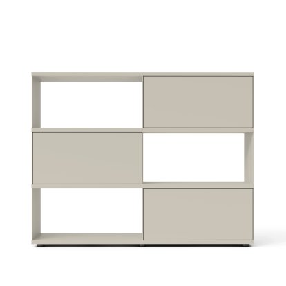Flow Q Highboard, 160 cm, 126,7 cm (3 portes abattantes), Silk