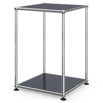 Table d'appoint USM Haller haute 35, Panneaux inférieur et supérieur en métal, Anthracite RAL 7016