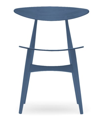 Chaise CH33T, Hêtre laqué bleu foncé