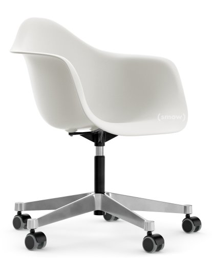 Eames Plastic Armchair RE PACC, Blanc non-RE, Sans rembourrage, Sans rembourrage