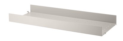 Planche métal String System, 78 x 30 cm, Rebord haut, Beige
