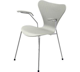 Série 7 Chaise 3207, 46 cm, Frêne coloré, Nine grey