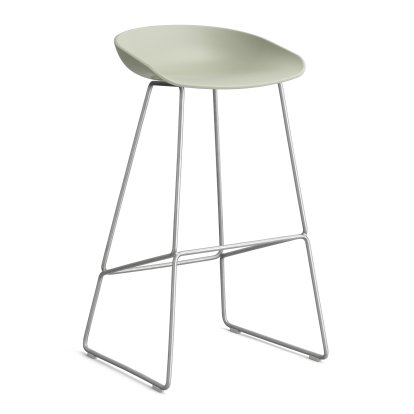 About A Stool AAS 38, Version bar: hauteur de l'assise 74 cm, Acier inoxydable, Pastel green 2.0