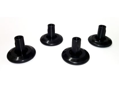 Patins (1 lot) pour chaises Vitra, Pour Aluminium Chair/Soft Pad Chair/Lobby Chair/Lounge Chair Ottoman, Patins pour moquette, basic dark