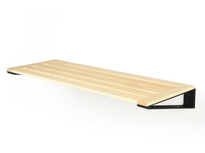 Knax Rack pour chaussures, Rack 8 (80 cm), Érable laqué clair, Noir