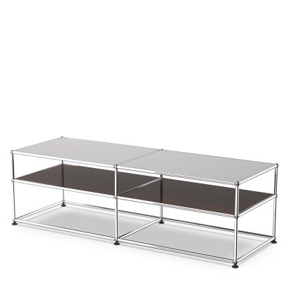 USM Haller table d'appoint type 1, Verre laqué, Marron USM