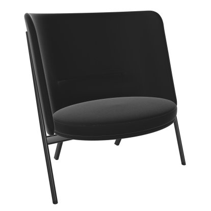 Fauteuil D70, Tissu cavalerie - noir, Noir