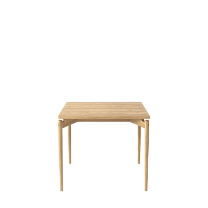 Table PUREdinner, 85 x 85 cm, Chêne huilé blanc, Sans panneaux d'extension